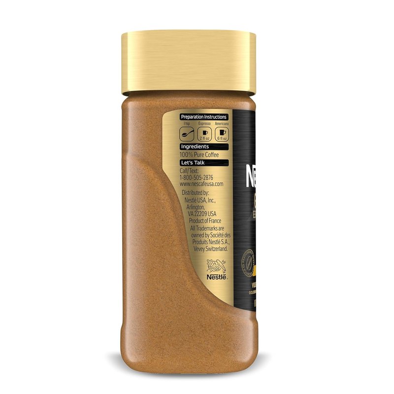 Nescafé Gold Espresso Blonde - Premium Instant Coffee - 3.5 Oz for Rich Flavor and Aroma
