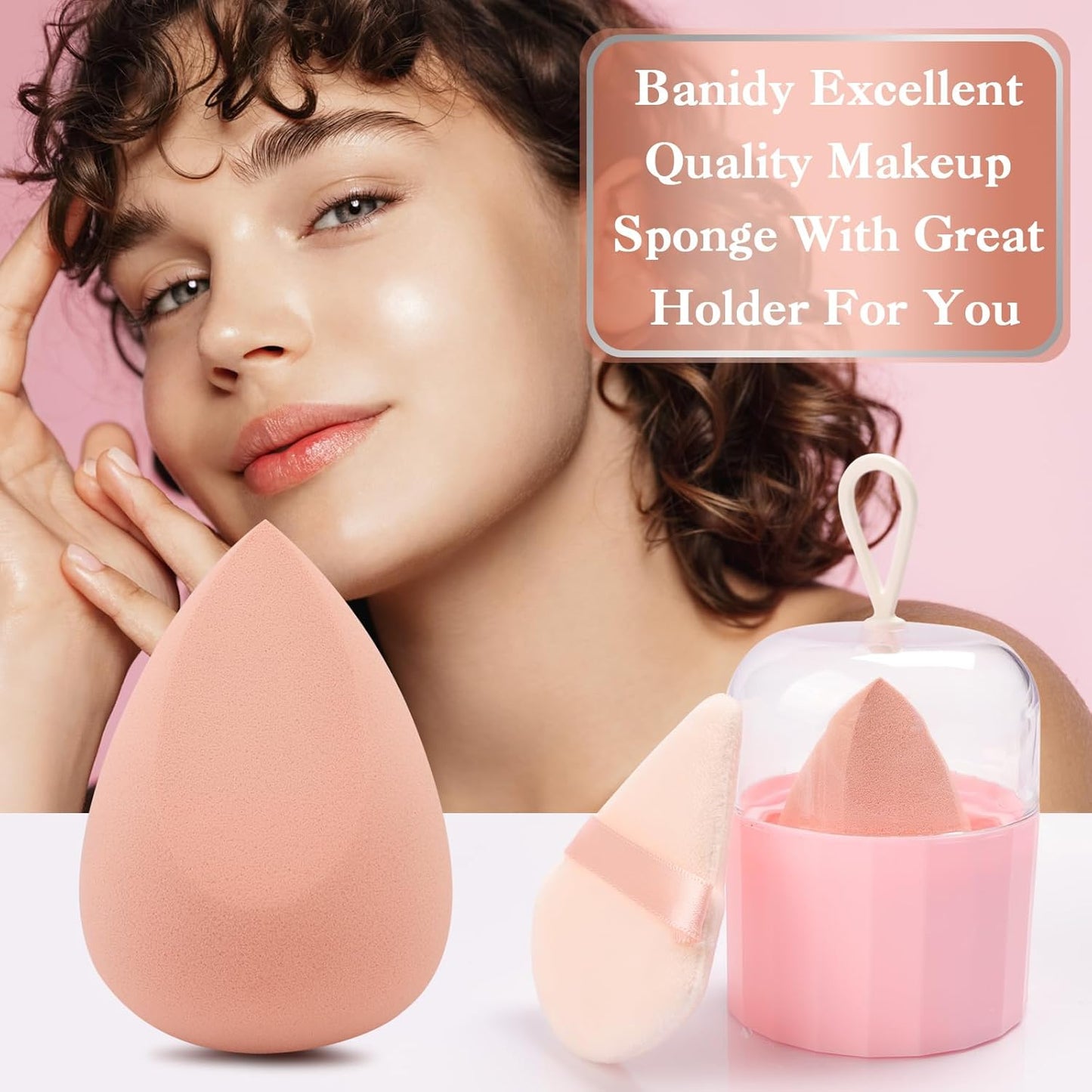Toiletry Sponges Set - Flawless Makeup Blenders with Holder | Beauty Gift Set for Foundation & Liquid Application