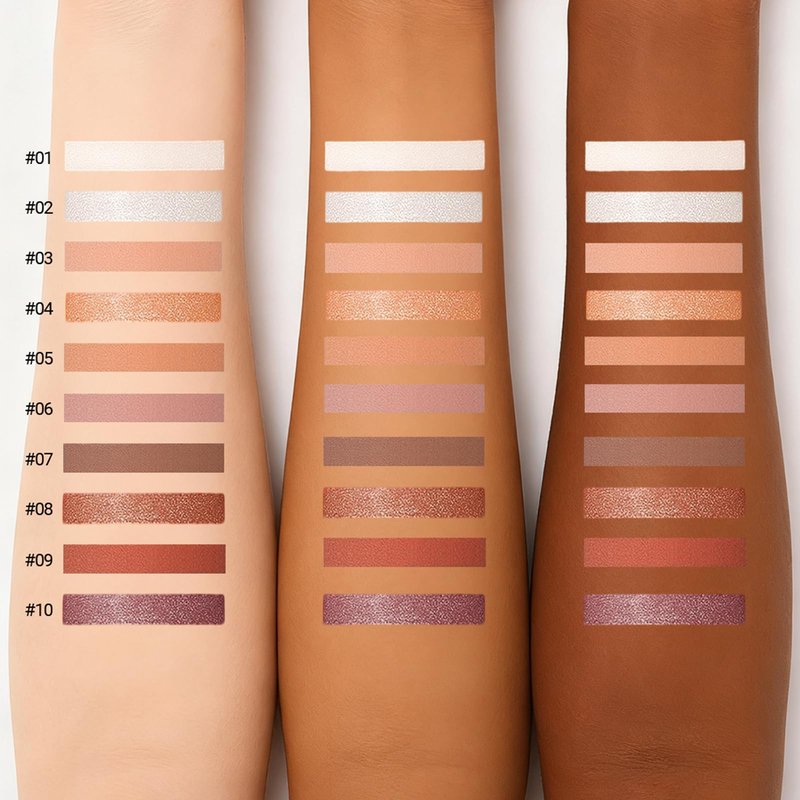 Erinde Plum Brown Eyeshadow Stick, Waterproof Shimmer Eye Shadow Sticks, Cream Eye Shadow Pencil Crayon, Buildable & Blendable Long-Lasting Eyeshadow for Women, Vegan & Cruelty-Free, B10