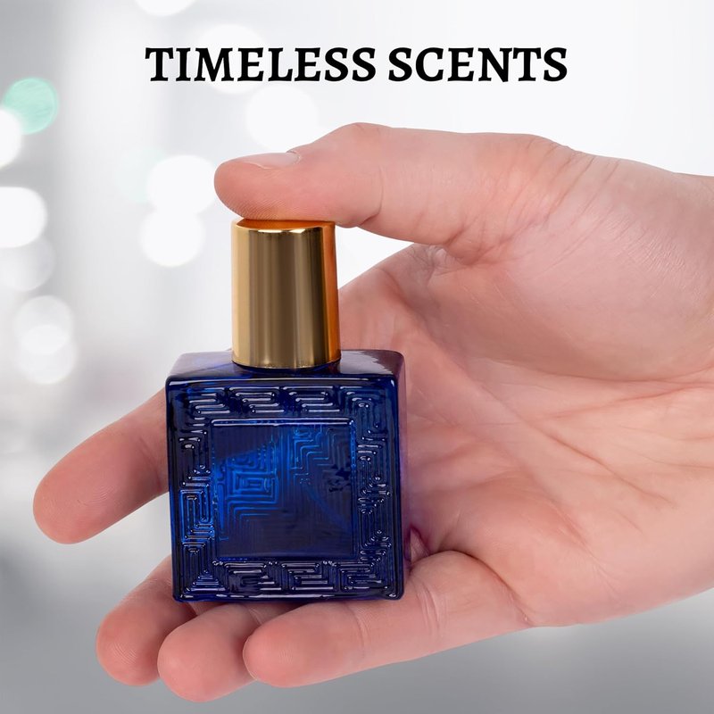 NovoGlow Mini Fragrance Gift Set for Men | Aromatic Floral & Woody Notes - Travel Size 25ml Eau De Parfum