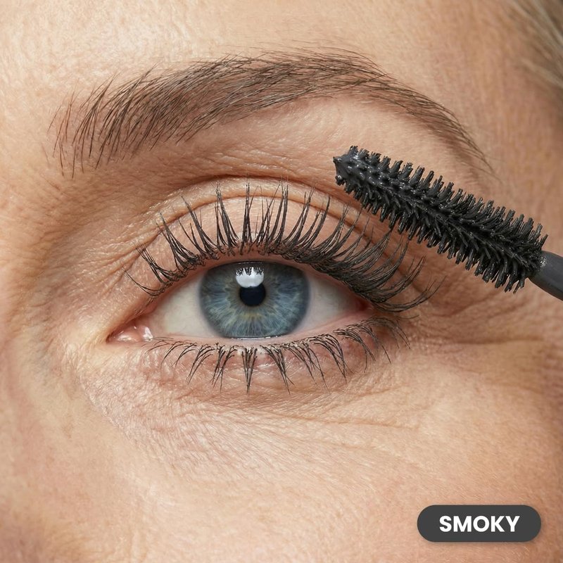 PrimeLash Mascara for Older Women - Volumizing, Lengthening Formula | Hypoallergenic, Long-Lasting, Zero Clumps (Smoky)