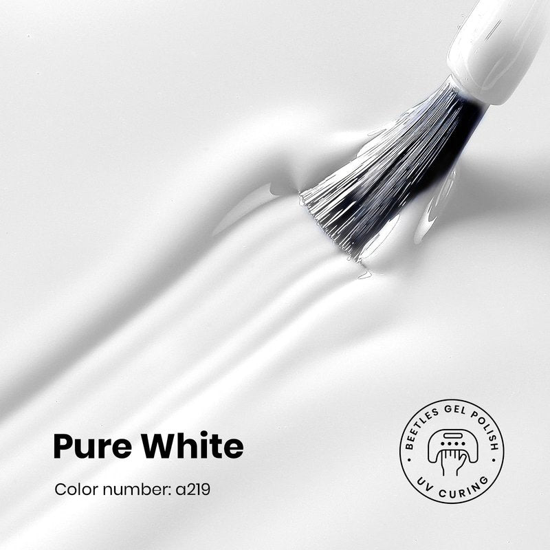 beetles 10ML White Gel Polish - 1pc Pure White Gel Polish French Nail Art Manicure Salon DIY Design at Home Soak Off UV Gel 4th of July Nails