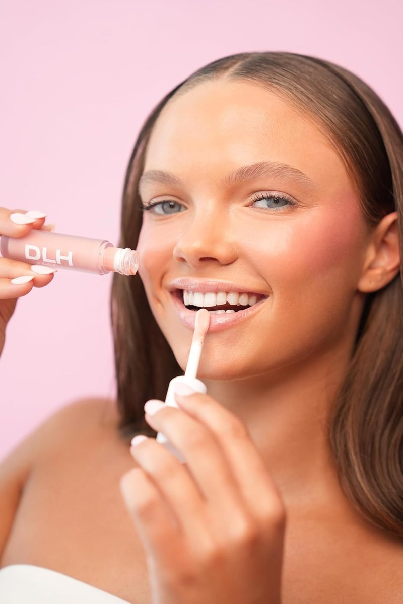 De La Heart Lip Oil Hybrid - Pink Latte | Hydrating Tinted Lip Oil with Antioxidants & Hyaluronic Acid