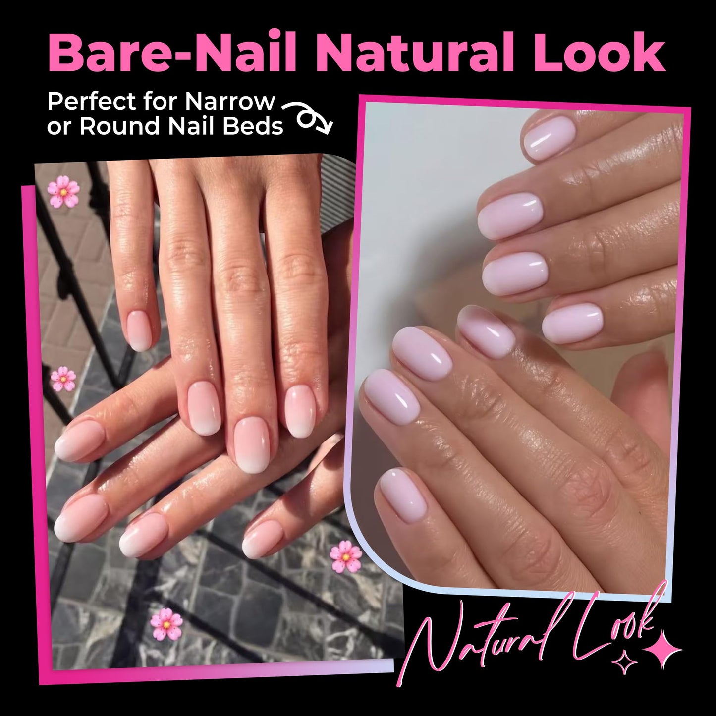 UNA GELLA Extra Short Oval Nail Tips, Pre-Etched Round Clear Fake Nails 216pcs Soft Gel Acrylic Nail Tips Full Cover False Ultra Short Gel Nail Tip for Beginners Nail Salon Extensions 12 Sizes