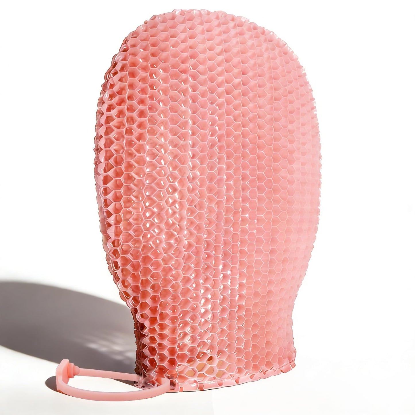 Bath Mitt - Exfoliating Glove, Honeycomb Body Scrubber,Massage Body Scrub Gloves for Home Spa,Mitt Sponges for Cleaning Body,Deep and Gentle,Fast foaming (Pink(Softer,Small Size,) New Version)