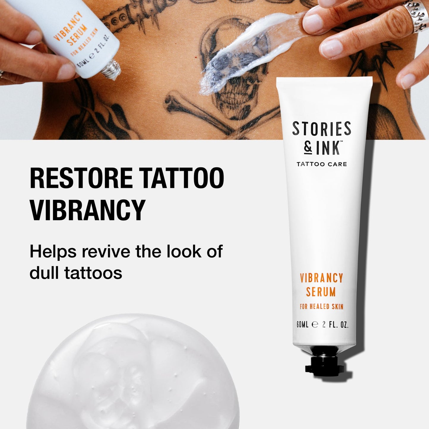 Stories & Ink Tattoo Preservation Pack (3-Piece) Daily Moisturizer, Vibrancy Serum and Highlighting Body Oil - Anti-Fade Ink Protection That Hydrates and Brightens Healed Tattoos