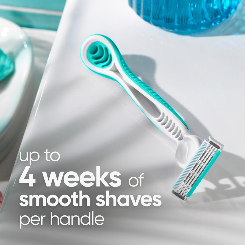 Gillette Venus Simply 3 Sensitive Women's Disposable Razors - Pack of 4 for Gentle Shaving