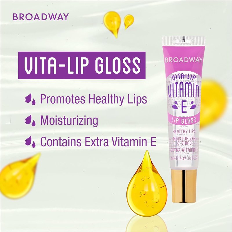 Ruby Kisses Vita-Lip Clear Lip Gloss - Ultra-Hydrating Formula with Vitamin E | 48 Pack, High-Shine Finish