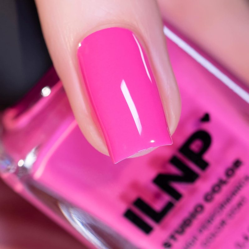 ILNP Pixel Pink Nail Polish - Vivid Pink Cream Finish | Long-Lasting Formula