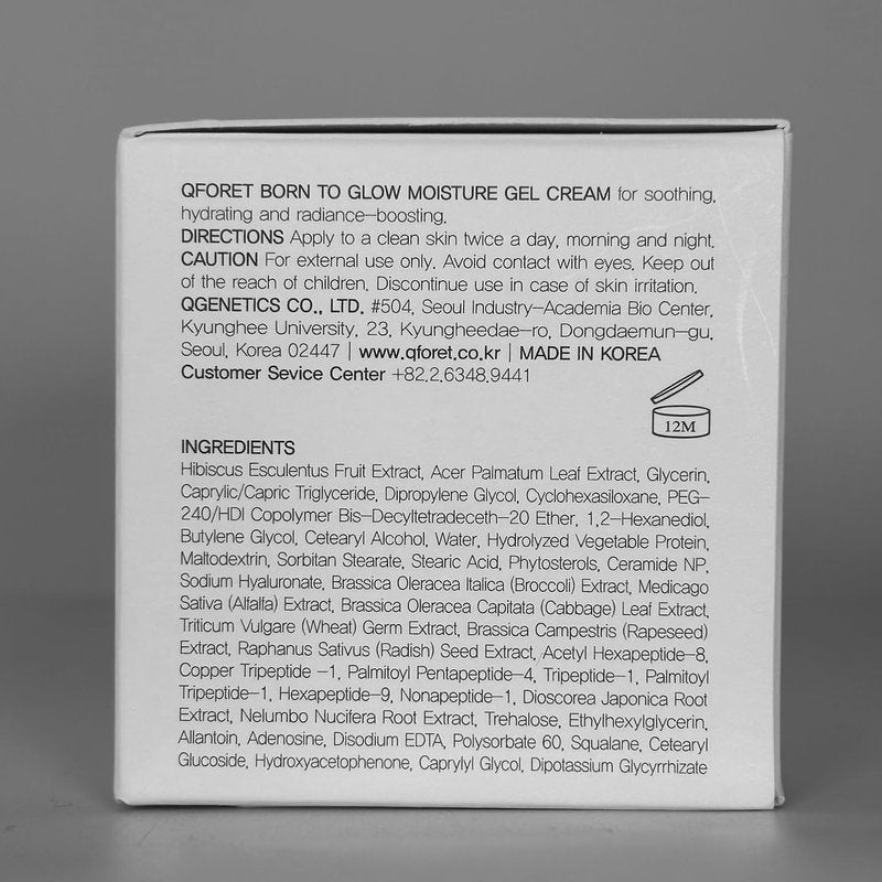 QFORET Hydrating Gel Cream, Fragrance-Free Face Moisturizer for Dehydrated Skin, Phyto Mucin + Hyaluronic Acid + Ceramide, 2.36 fl oz