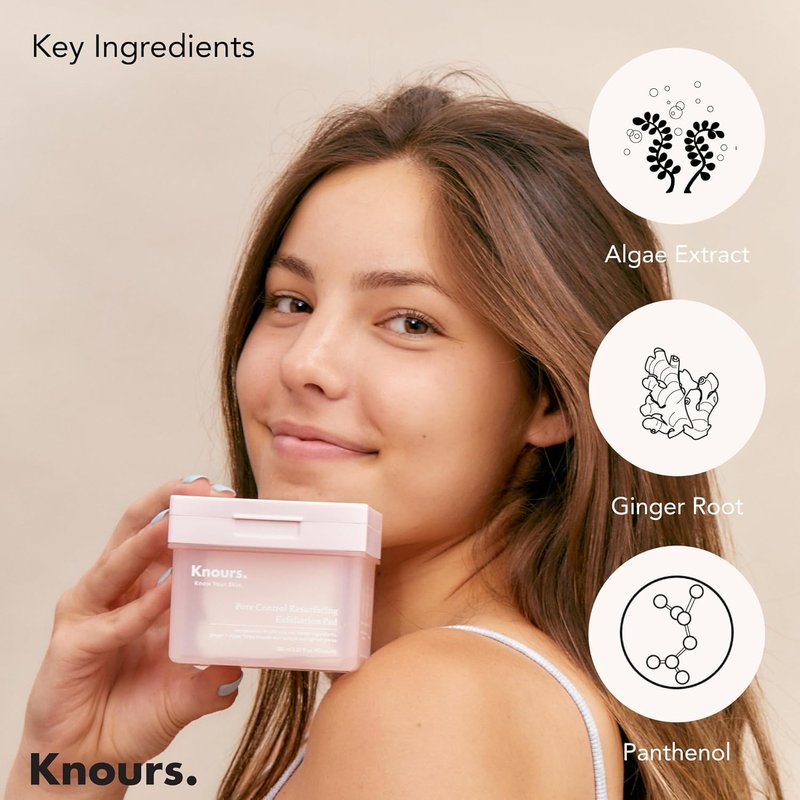 Pore Control Exfoliating Toner Pads - LHA for Sensitive Skin | Refine Texture & Tighten Pores | 90 Count | 175ml/5.9 fl.oz
