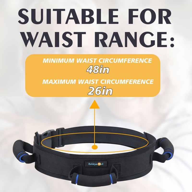 Gait Belt, Gait Belts for Seniors, Gait Belt with Handles, Gate Belts Medical for Elderly, Transfer Belt with Quick Release Buckle, Lift Belt for Physical Therapy, Safety Walking Belt for Elderly