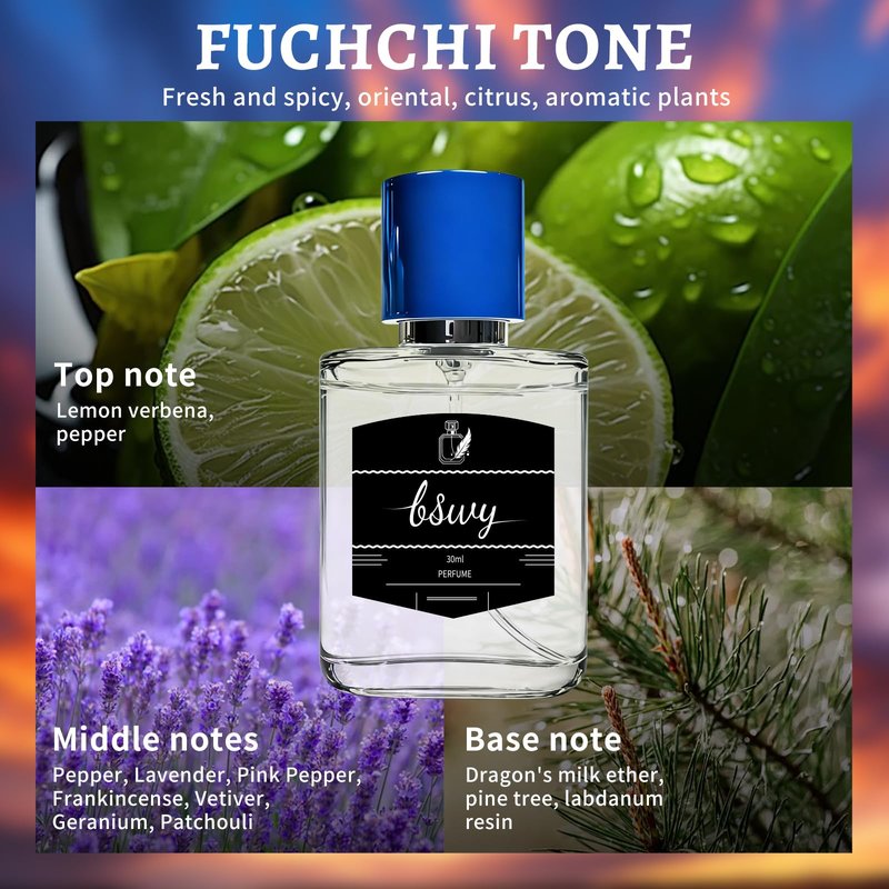 Perfume for Men - Eau de Parfum - Cologne with Woody & Spicy Notes of Lemon, Lavender, Cedar and Vetiver | Long Lasting Pheromone Cologne Perfume for Day to Night Wear | 30ml /1 Fl Oz