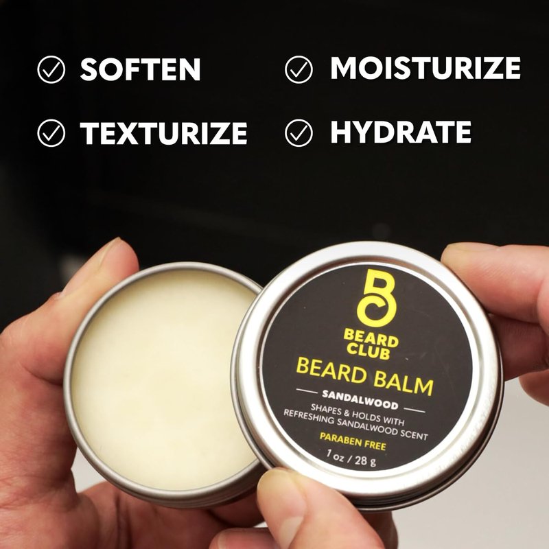 Beard Growth Kit - Derma Roller & Oil, Sandalwood Balm | Grooming Gift Set