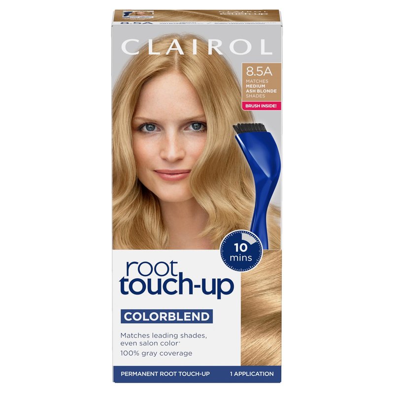 Clairol Root Touch-Up by Nice'n Easy Permanent Hair Dye, 8.5A Medium Ash Blonde Hair Color | 100% Gray Coverage | Easy Brush Application | Matches Professional Salon Shades | Pack of 1