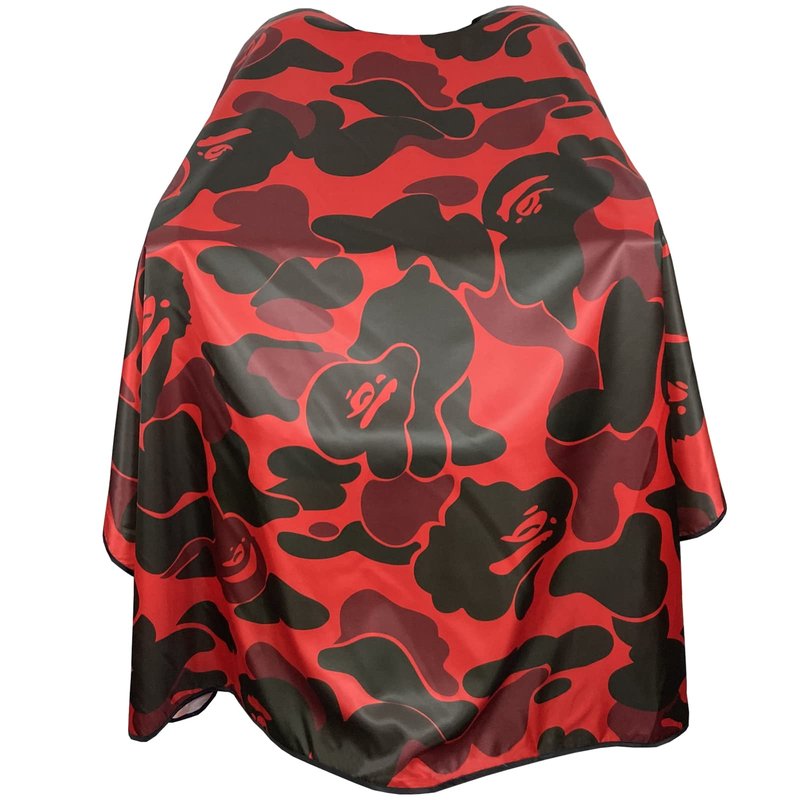 Barbohoo Barber Cape for Men Professional Hair Cutting Salon Cape with Snap Closures Waterproof Large Hairdressing Styling Cape Gown for Barber- 63”× 56” (New Camouflage C)