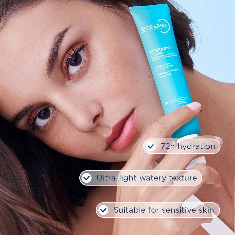 Bioderma Hydrabio Face Cream - Lightweight Gel Moisturizer for Normal to Combination Skin | 1.33 Fl Oz