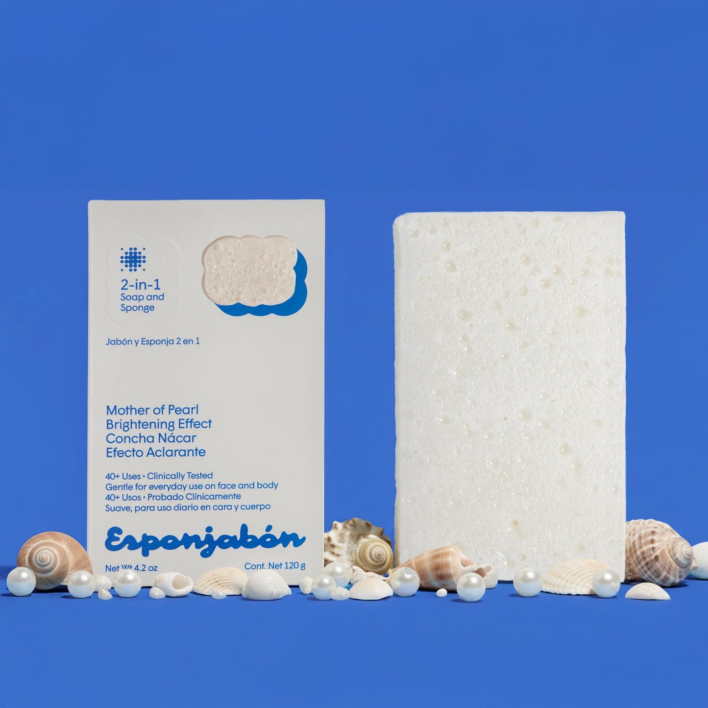 T.Taio Esponjabon Soap Sponge - Cleansing Shower Scrubber - Cleaning Bath Wash Scrub - Oil Removal - Massage & Lather Foot, Elbow, & Face - Bathroom Accessories - Oatmeal