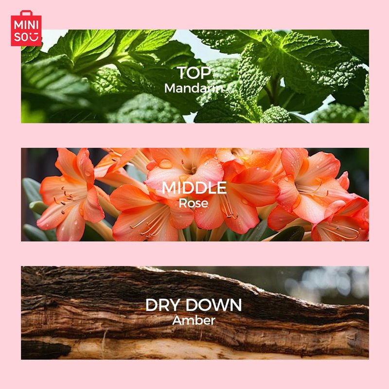 MINISO Rose Nocturne Perfume for Women – Floral & Warm Amber Scent, Elegant and Long-Lasting Eau de Toilette, 30 ml / 1.01 fl oz