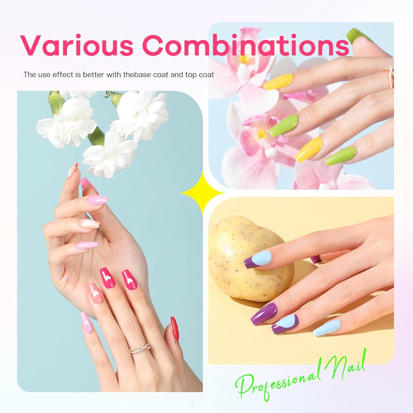 Skiennix Non-Toxic Nail Polish Set - Organic Quick-Dry Lacquer Kit | Rainbow Colors for Kids & Women