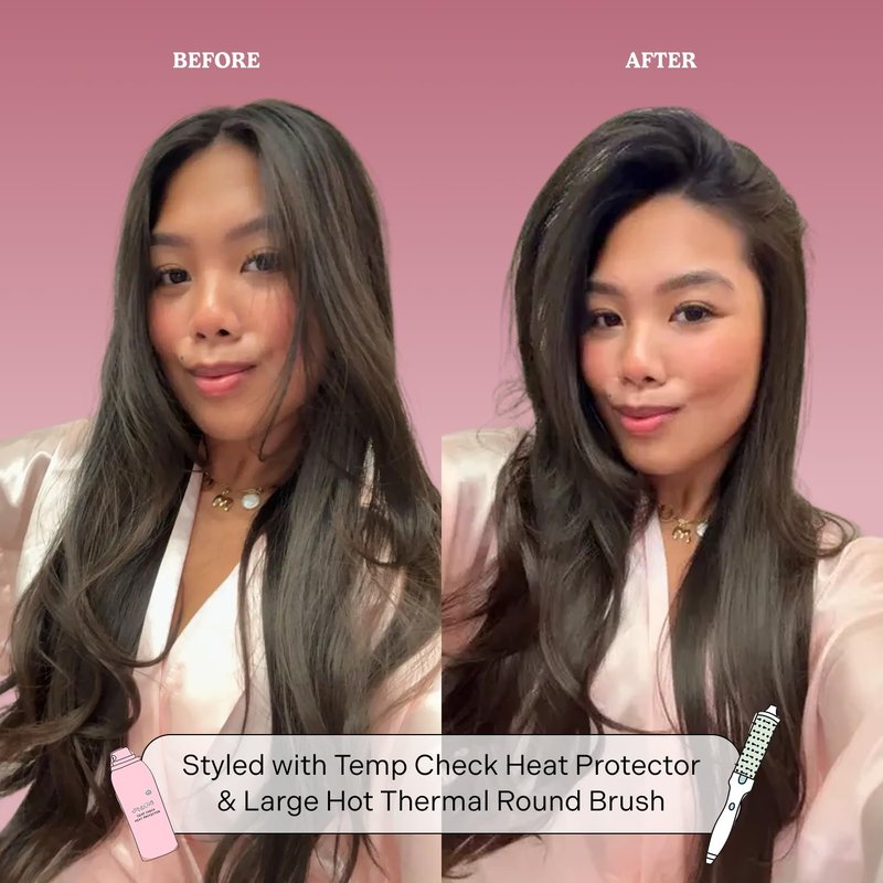 Mane Large Heated Round Brush - 1.77 Inch Thermal Brush for Voluminous Blowouts | Ionic Technology & Anti-Tangle Bristles