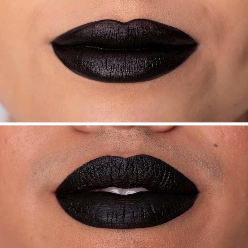 NYX PROFESSIONAL MAKEUP Lip Lingerie XXL Matte Liquid Lipstick - Naughty Noir | Bold Black Shade