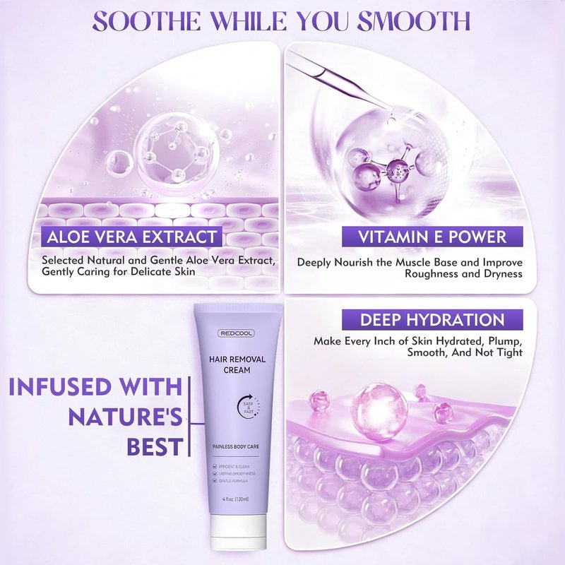 Regine Switzerland Hair Removal Cream - Painless Depilatory for Sensitive Skin | 4.0 fl. oz, Gentle for Legs & Bikini Line