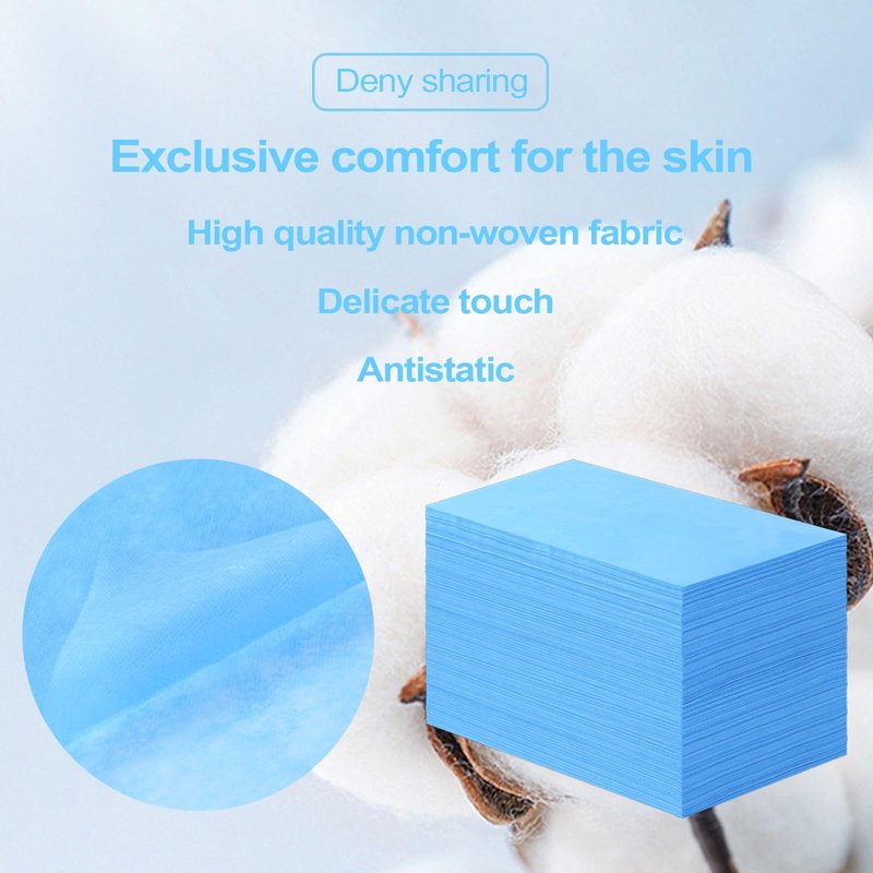 100Pcs Massage Table Cover 31''x71'' Waterproof Disposable Bed Sheets, Non-Woven Fabric Massage Table Sheets, Breathable Protector Bed Cover for Massage Therapy Tattoo Beauty Salon Hotels (Blue)