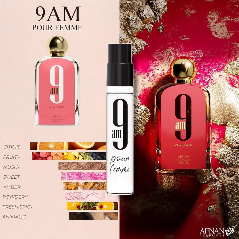 Afnan 9 Series Discovery Kit | 5-Piece Miniature Perfume Set - 2ml Vials for Fragrance Lovers