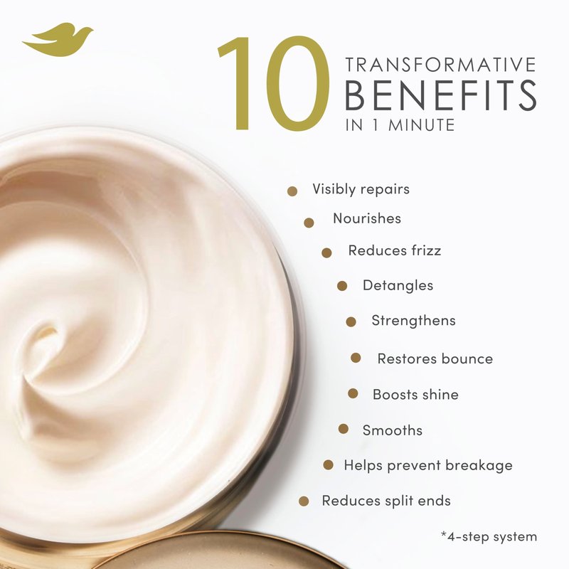 Dove Hair Bond Strength 10in1 Serum Mask for Chemically Damaged Hair with Bio-Protein Care Technology plus Peptide Complex 9.2 fl oz.,(Pack of 2)