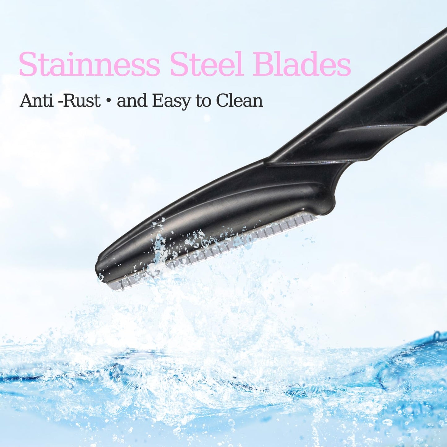 40pcs Dermaplaning Tool for Women, Newbie Friendly Facial Hair Removal, Face Eyebrow Razors and Shaver with Protective Covers for Peach Fuzz Remover(Black)