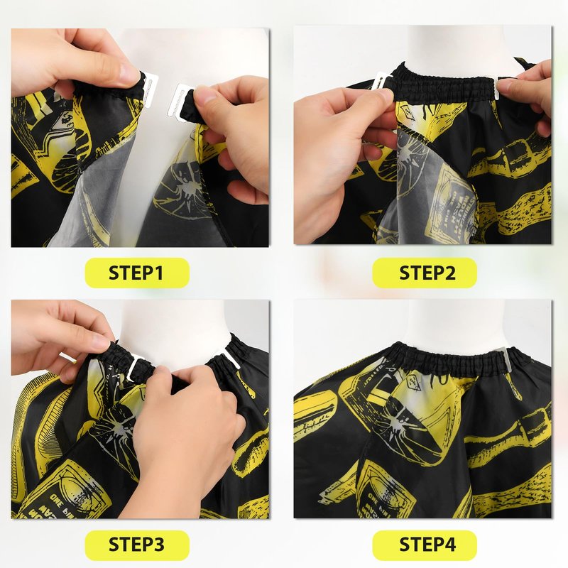 2 Pcs Barber Capes for Men with Adjustable Neckline Size, Profesional Barber Cape, Waterproof and Cleanable Haircut Cape, Hair Cutting Capes for Hairdressing Dyeing Salon Men Women Kids Adult