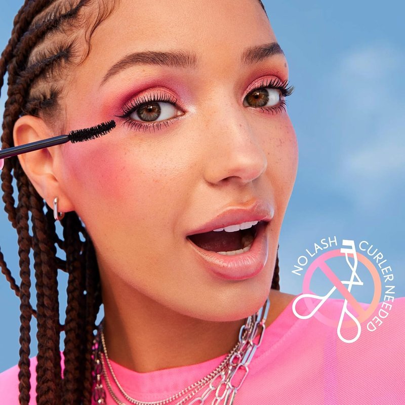 4D Silk Fiber Lash Mascara Waterproof Volume Lengthening Thick Curly Eyelash Makeup Lengthening Curling Smudge Proof Long Lasting Black Eyelash No Clumping