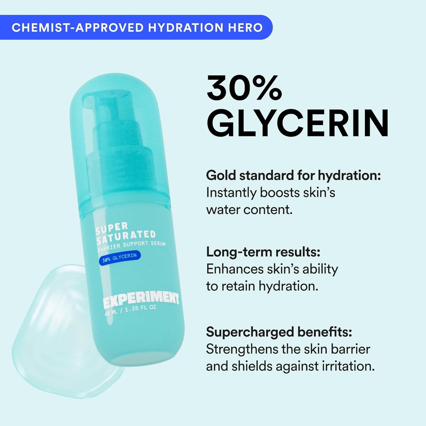 Ultra Hydrating Barrier Serum - 30% Glycerin & Polyglutamic Acid for Plump, Dewy Skin | 1.35 FL OZ