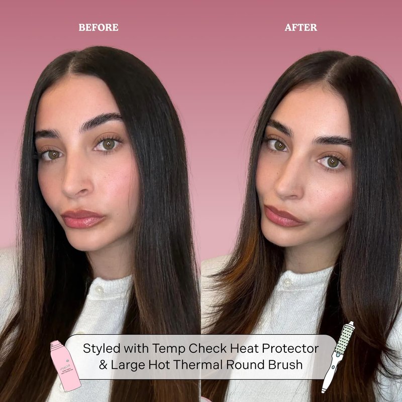 Mane Large Heated Round Brush - 1.77 Inch Thermal Brush for Voluminous Blowouts | Ionic Technology & Anti-Tangle Bristles