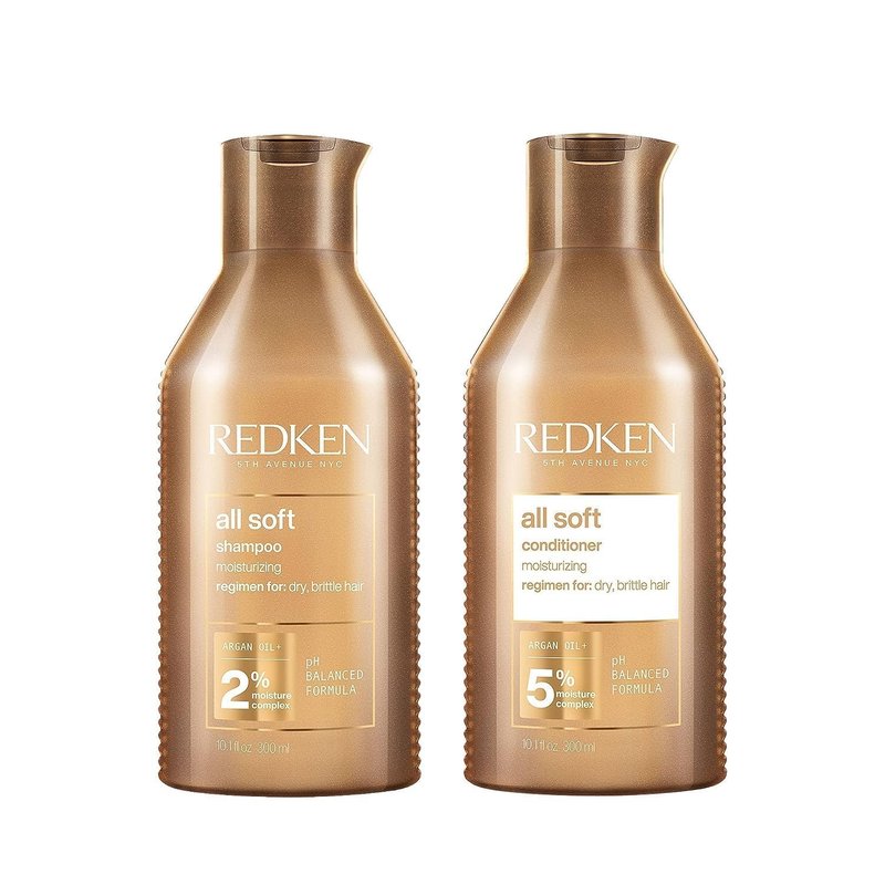 Redken All Soft Shampoo & Conditioner Set - Intense Softness & Shine for Dry Hair, 10.1 Fl Oz