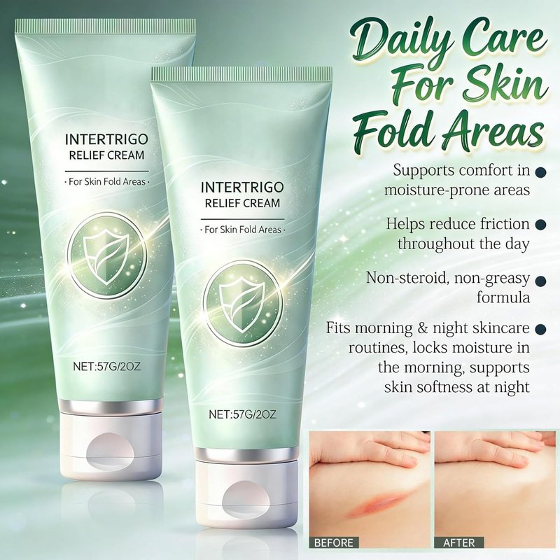 Intertrigo Cream by [Brand Name] - Soothing Skin Fold Care & Chafing Support | Fast-Drying, Non-Greasy Formula (2 oz, Pack of 2)