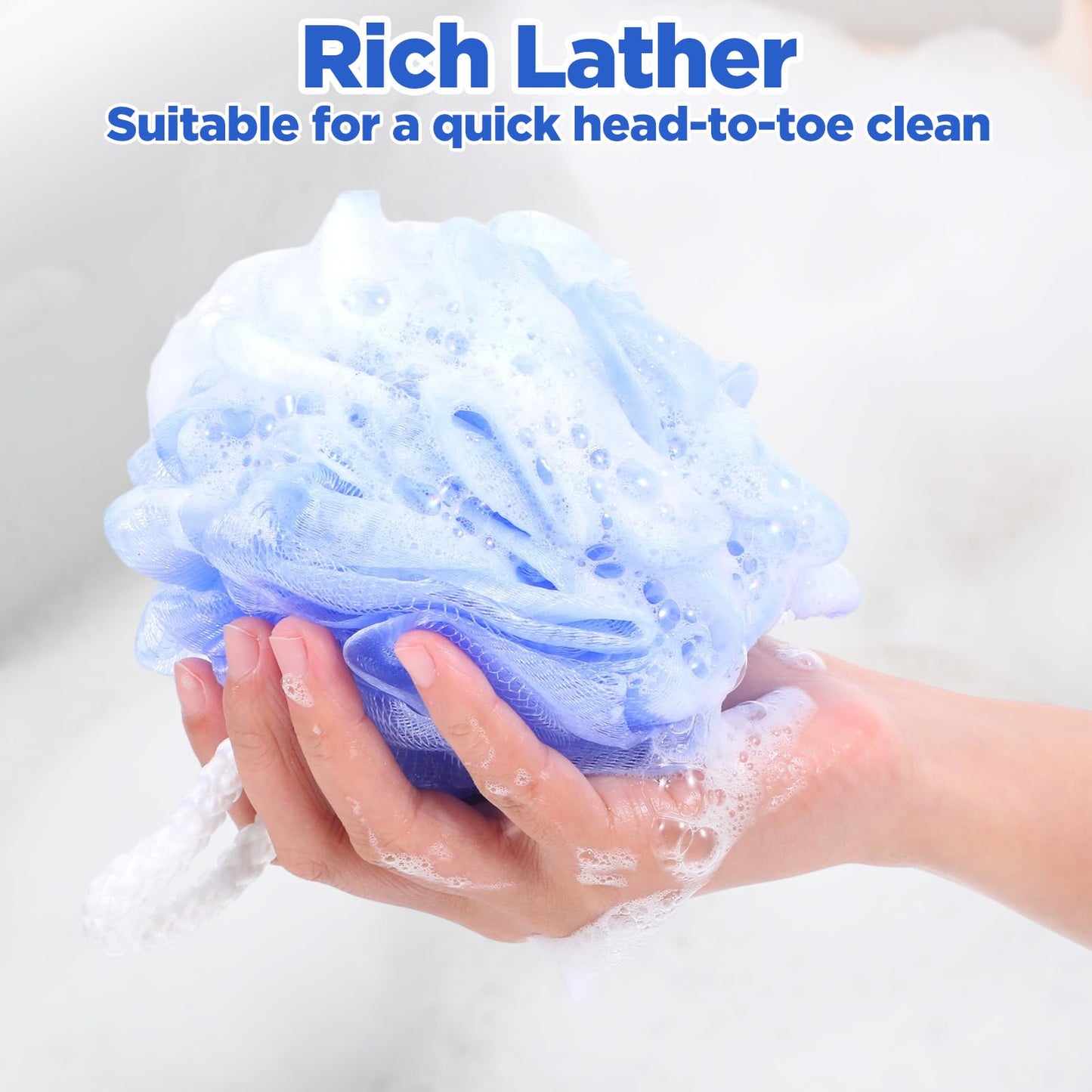 36 Pcs Bath Sponge Shower 40g Loofahs Bulk Bath Luffas Exfoliating Body Scrubber Pack Soft Colorful Mesh Balls Puff Bathing Accessories for Men and Women Exfoliating Sponge