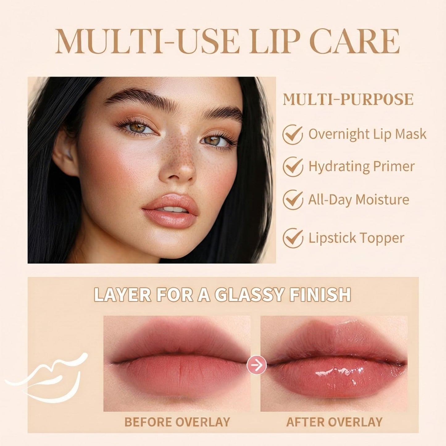 4 PCS Summer Special Lip Balm Butter, Hydrating, Nourishing Lip Gloss with Shea Butter & Olive Oil, Sheer Tinted Shine, Instant Moisture & Soothing Dry Lips (Pack of 4)
