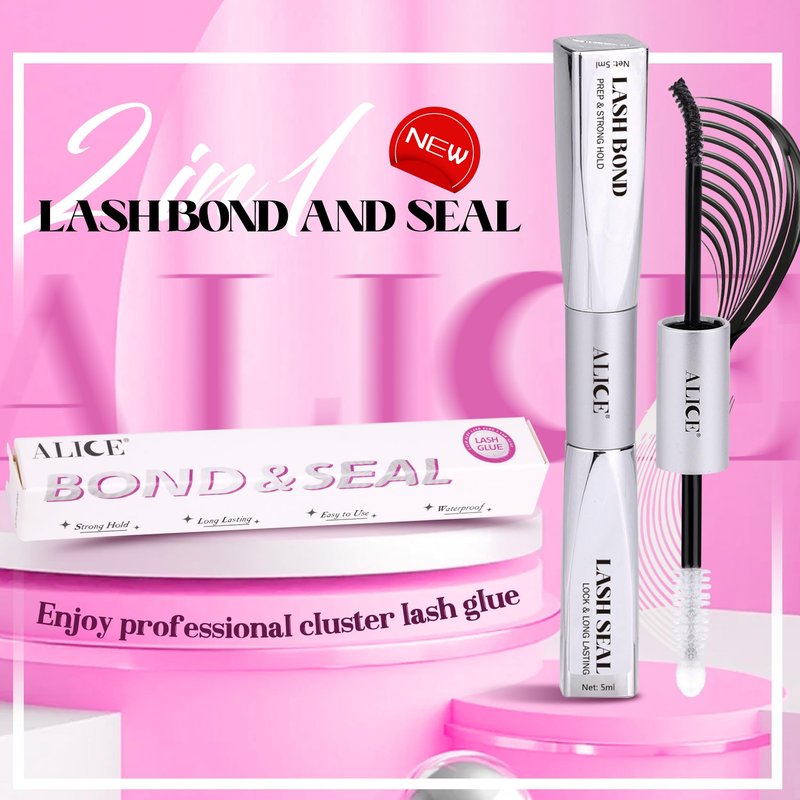 ALICE Lash Glue Bond and Seal Waterproof Lash Cluster Glue Long Lasting 48-72 Hours Strong Hold Eyelash Extension Adhesive