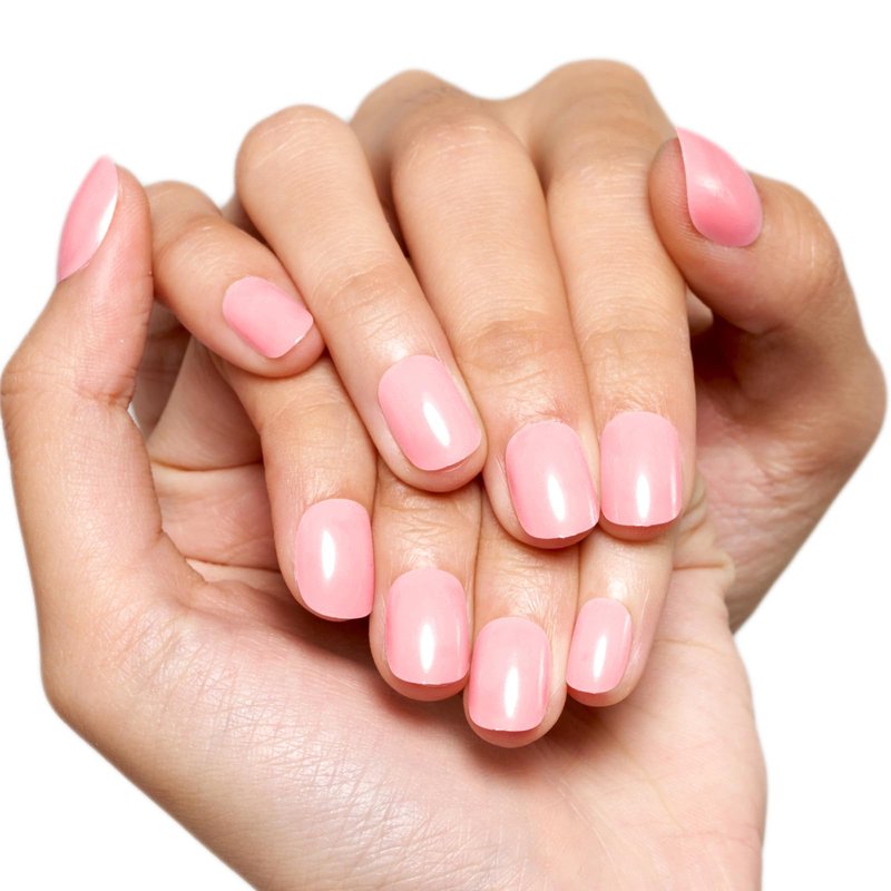 GLAMERMAID Extra Short Press on Nails, Solid Pink Fake Nails Short Squoval, Coral Pink Natural Square Glue on Nails, Light Pink Acrylic False Nails, Reusable Opaque Glossy Round Fake Nails for Women