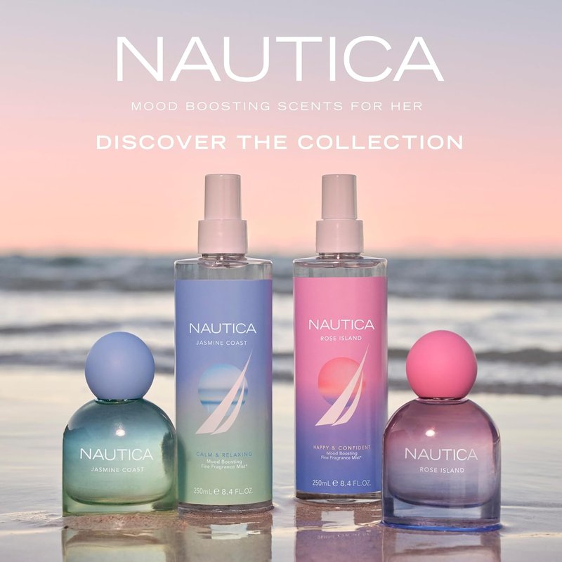 Nautica Rose Island Body Mist for Women - Long Lasting Lemon, Rose & Musk Fragrance | 8.4 Fl Oz