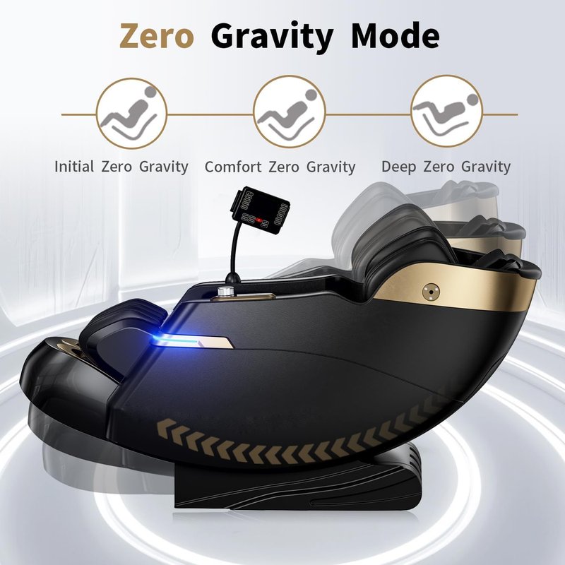 Skiennix Full Body Zero Gravity Massage Chair - 51'' SL Track, 20 Auto Programs, 3D Shiatsu & Heating
