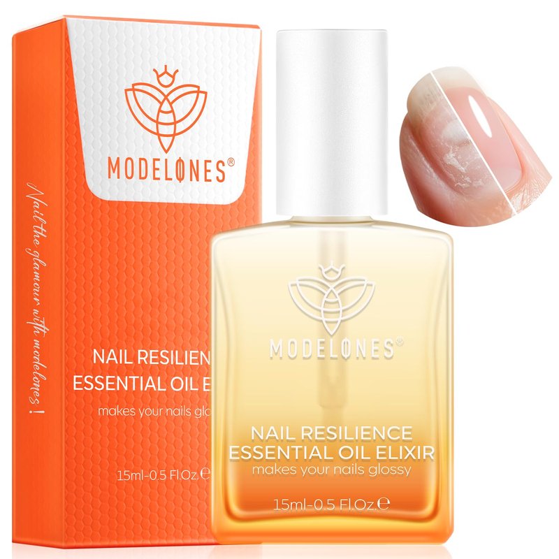 Modelones Nail Strengthener - Extra Strong Clear Repair for Damaged Nails | 15ml (0.51 Fl Oz)