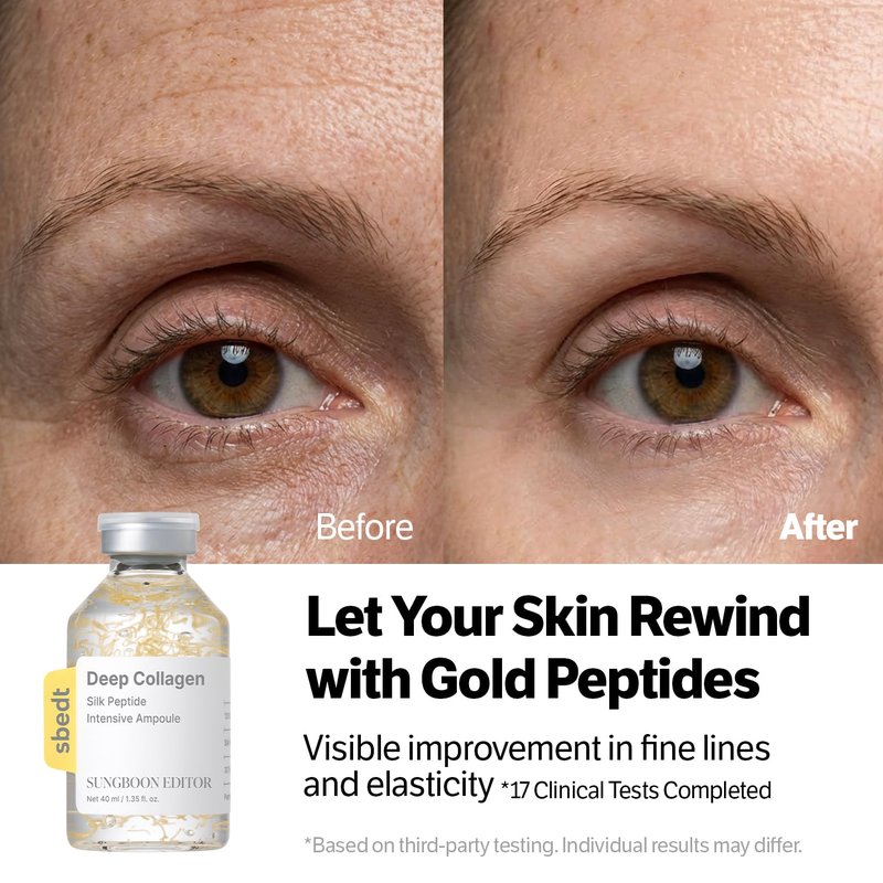 Glow Intensive Silk Peptide Ampoule - Copper Peptides Serum for Face | Hydrating Korean Skincare, 1.35 fl oz