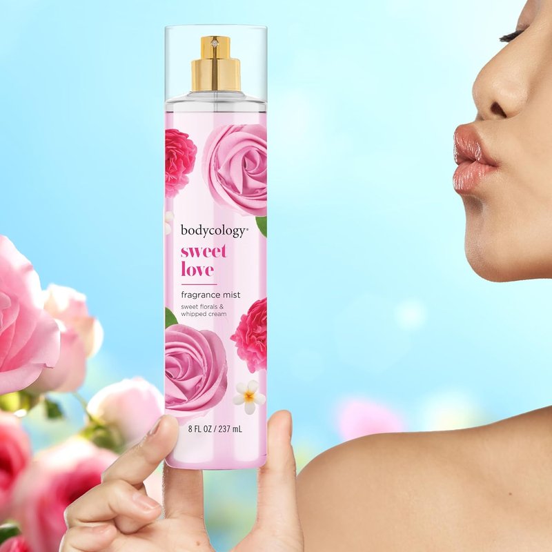 Bodycology Long-Lasting Fragrance Body Mist, Sweet Love, 8 fl oz (Pack of 2)