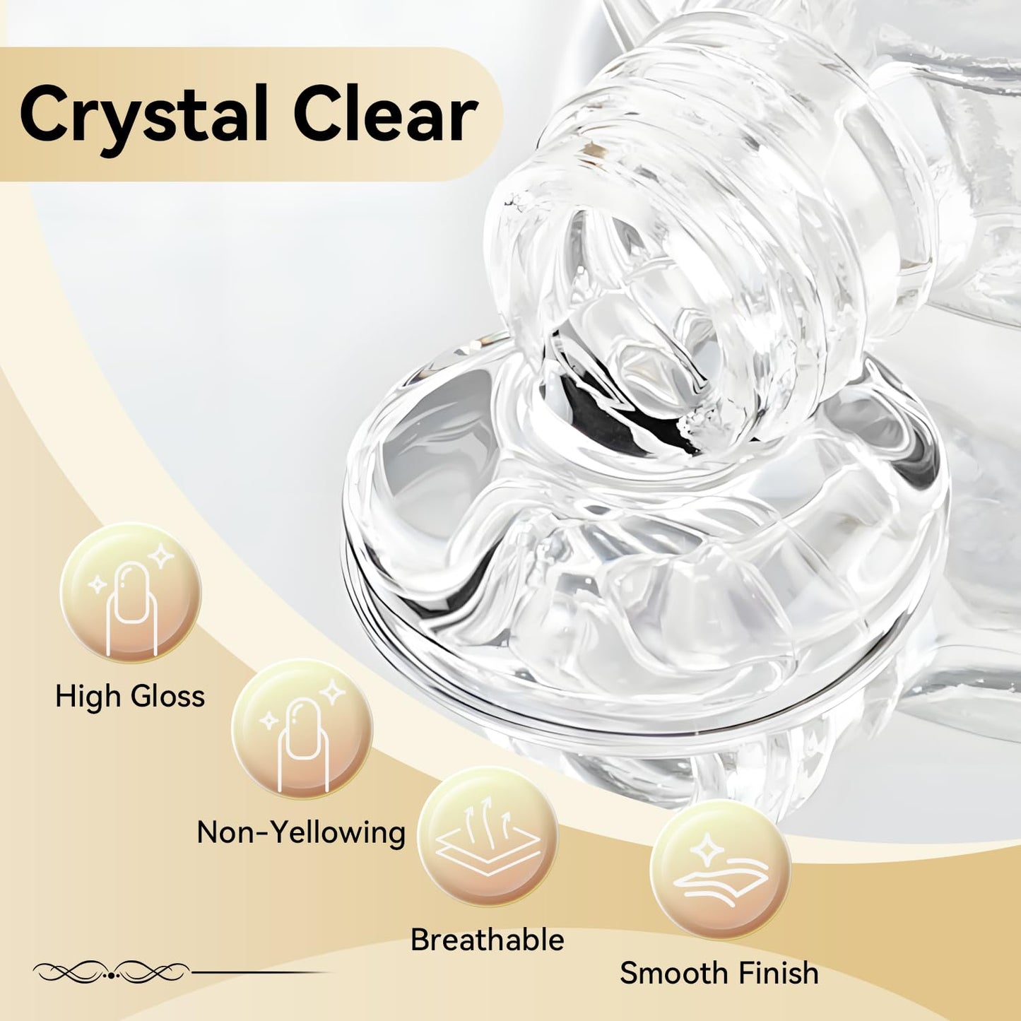 Top Coat Clear Nail Polish - Quick Dry, High Shine, Long Lasting Gloss | 16.5ml for Salon Quality Nail Art