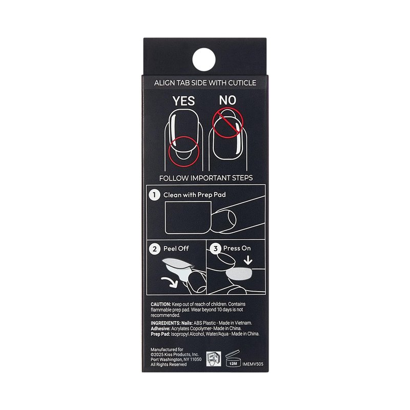 Kiss Impress No Glue Mani Press On Nails, Design, 'Venus', Pink, Medium Size, Almond Shape, Includes 30 Nails, Prep Pad, Instructions Sheet, 1 Manicure Stick, 1 Mini File