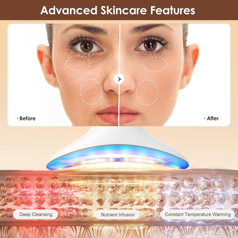 Facial and Neck Massager - Skin Lifting & Firming Tool for Wrinkle Reduction | Milky White