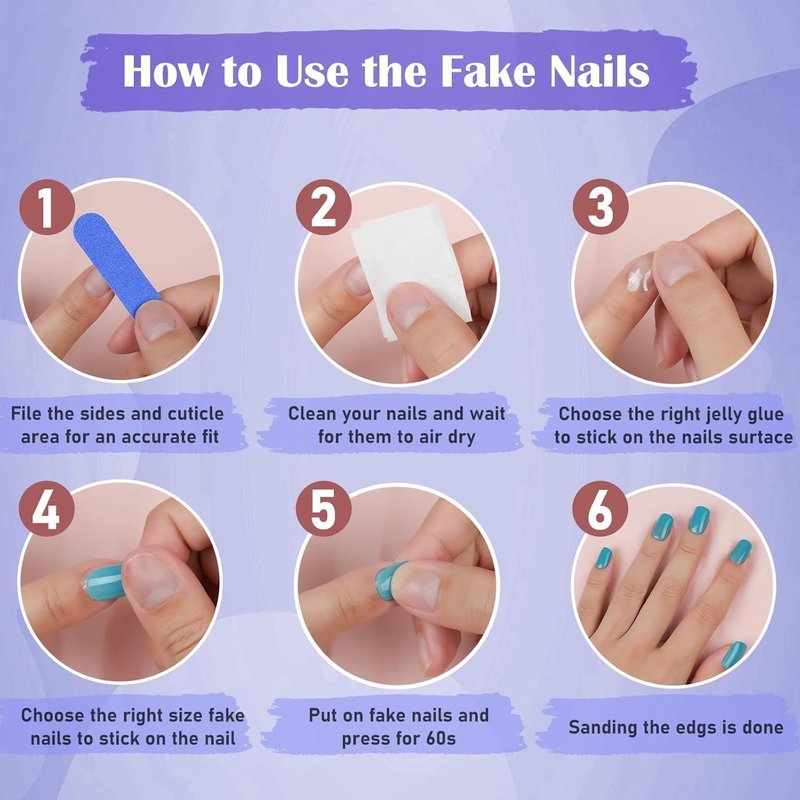 Laser Press on Nails Medium Coffin Fake Nails Rainbow Aurora Acrylic False Nails with Glossy Designs Colorful Gradient Full Cover Stick on Nail Reusable Glue on Nail for Women Girls 24Pcs